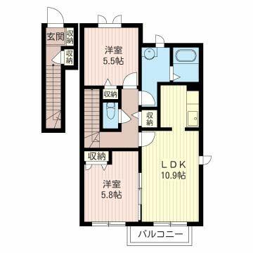 ヴィラフェリーチェB_間取り_0