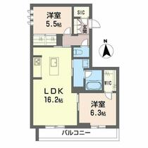 グランフィール A0204 ｜ 岡山県岡山市北区西市（賃貸アパート2LDK・2階・65.68㎡） その2