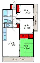 コルティーレ緑ヶ丘  ｜ 大阪府八尾市緑ヶ丘５丁目（賃貸マンション3LDK・4階・67.00㎡） その2