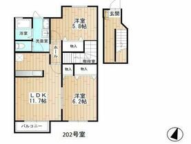 埼玉県比企郡嵐山町大字志賀（賃貸アパート2LDK・2階・65.64㎡） その2