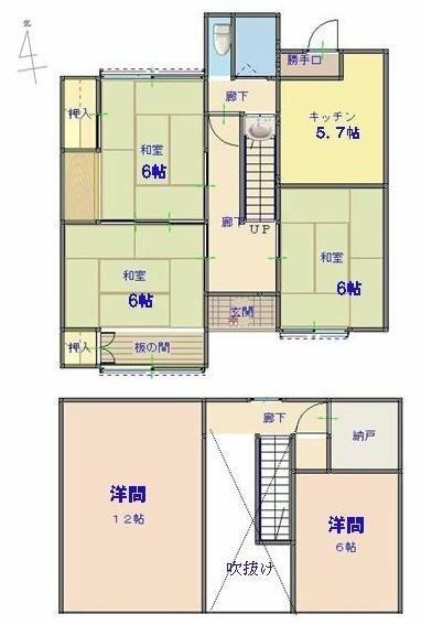 岐阜市近島２丁目戸建て｜岐阜県岐阜市近島２丁目(賃貸一戸建5K・--・100.61㎡)の写真 その2