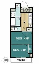 Ｗレジデンス多摩川 503 ｜ 東京都府中市住吉町２丁目（賃貸マンション2K・5階・33.82㎡） その2