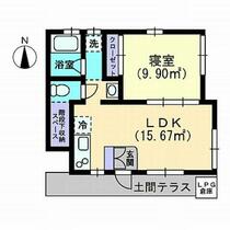 八朔ハウス  ｜ 広島県福山市清水ケ丘（賃貸アパート1LDK・1階・33.84㎡） その2