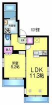 ｑｕａｔｒｅ　カトル 101 ｜ 千葉県船橋市海神２丁目（賃貸マンション1LDK・1階・44.55㎡） その2