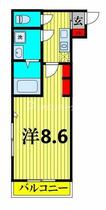 ＭＥＬＤＩＡ京成津田沼ＩＩ  ｜ 千葉県習志野市鷺沼１丁目（賃貸アパート1K・2階・25.05㎡） その2