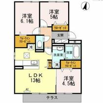 Ｏｔｔｓ南片江　Ｂ棟 102 ｜ 福岡県福岡市城南区南片江６丁目（賃貸アパート3LDK・1階・67.53㎡） その2