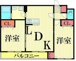 星谷ハイム五番館 403 ｜ 東京都足立区扇１丁目（賃貸マンション2LDK・4階・55.16㎡） その2