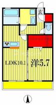 エクセルトーワＩＩ 205 ｜ 千葉県千葉市稲毛区小仲台７丁目（賃貸アパート1LDK・2階・40.84㎡） その2