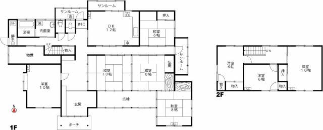 富山県中新川郡立山町の一戸建て | 1800万円 | 8DK | 999.64m² | Akiyama house finder