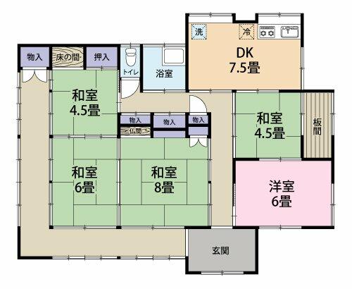 house for sale in Futtsu, Chiba | ¥6,330,000 | 5DK | Akiyama house fi…