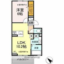 ヒルズ国母 305 ｜ 山梨県甲府市国母３丁目（賃貸アパート1LDK・3階・39.77㎡） その2