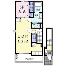 ココ・クレール 201 ｜ 愛媛県松山市東野５丁目（賃貸アパート1LDK・2階・42.56㎡） その2