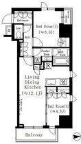 ルフォンプログレ文京湯島 1101 ｜ 東京都文京区湯島３丁目（賃貸マンション2LDK・11階・53.26㎡） その2