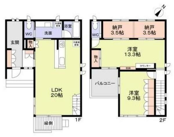 流山市南流山３丁目貸家｜千葉県流山市南流山３丁目(賃貸一戸建2SLDK・--・104.11㎡)の写真 その2