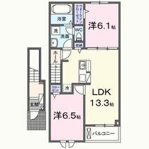 メゾン塚目 203 ｜ 宮城県大崎市古川塚目字石名坂（賃貸アパート2LDK・2階・59.58㎡） その2