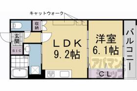 京都府京都市右京区山ノ内赤山町（賃貸アパート1LDK・3階・37.80㎡） その2