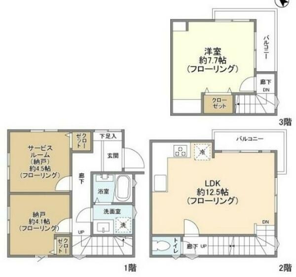 Ｋｏｌｅｔ幡ヶ谷＃０４｜東京都渋谷区幡ヶ谷３丁目(賃貸一戸建1SLDK・--・70.06㎡)の写真 その2