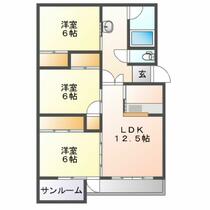 ベターアール沼館 201 ｜ 青森県八戸市沼館１丁目（賃貸マンション3LDK・2階・76.03㎡） その2
