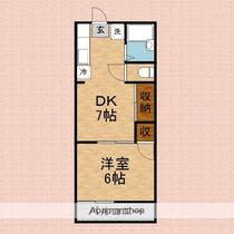 ウェリナ上福岡 206 ｜ 埼玉県ふじみ野市上福岡１丁目（賃貸アパート1DK・2階・29.70㎡） その2