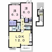 きららＨＯＵＳＥ・Ｂ 203 ｜ 長崎県佐世保市船越町（賃貸アパート2LDK・2階・57.76㎡） その2