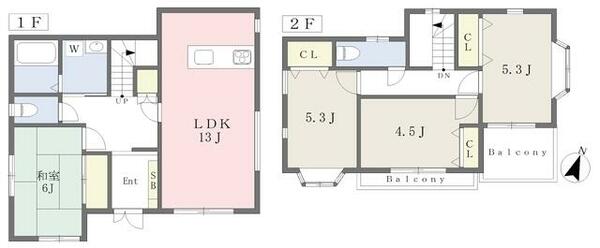 千葉県松戸市幸田２丁目(賃貸一戸建4LDK・--・95.22㎡)の写真 その2