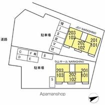 ラムサールＪＯＹ　ＮＡＲＡＳＨＩＮＯ　ＪＯＹ　ＮＡＲＡＳＨＩＮ 102 ｜ 千葉県習志野市谷津町１丁目（賃貸アパート1LDK・1階・33.42㎡） その3