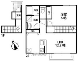 エクセルコート都Ｄ 202 ｜ 千葉県千葉市中央区都町３丁目（賃貸アパート1LDK・2階・48.02㎡） その2