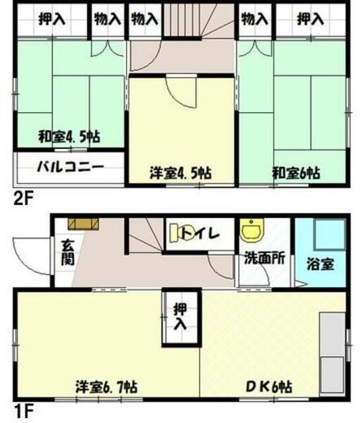 学園貸戸建｜東京都武蔵村山市学園１丁目(賃貸一戸建4DK・--・70.38㎡)の写真 その2