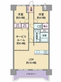 　南向き×陽当たり　　ＬＤＫ１６．４帖　朝日プラザ幸町