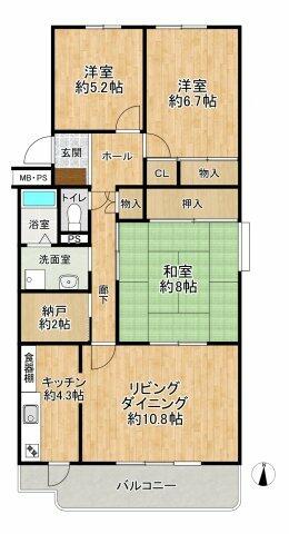 川越グリーンパークＭ−１棟 中古マンション 写真4