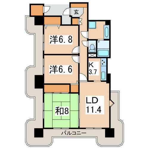 ライオンズマンション中央公園_間取り_0