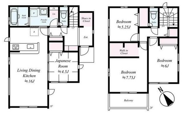 千葉市稲毛区宮野木町戸建｜千葉県千葉市稲毛区宮野木町(賃貸一戸建4LDK・--・102.88㎡)の写真 その2