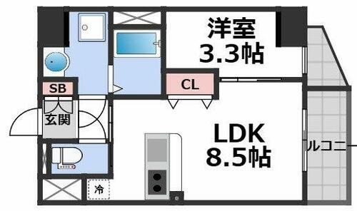 ＡｒｔｉｚＡ京橋ＷＥＳＴの間取り