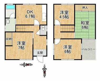 間取り：227104454587