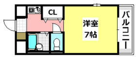 サンイーストパレス 406 ｜ 大阪府茨木市東宮町（賃貸マンション1K・4階・22.40㎡） その2