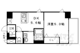 京都府京都市右京区西院月双町（賃貸マンション1DK・6階・25.32㎡） その2