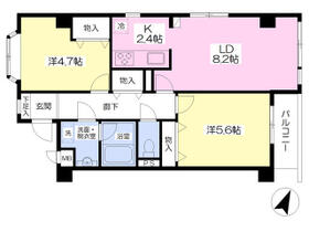 ジュネスｉ池袋 205 ｜ 東京都豊島区高松２丁目（賃貸マンション2LDK・2階・54.37㎡） その2