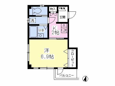 ベルエキップ 202｜千葉県千葉市中央区今井３丁目(賃貸アパート1K・2階・24.89㎡)の写真 その2