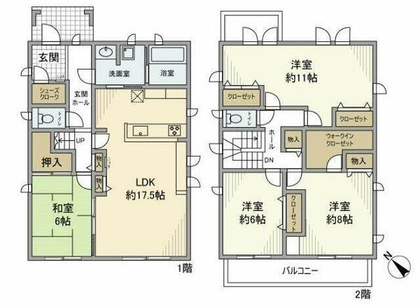 鷺沼５丁目戸建｜千葉県習志野市鷺沼５丁目(賃貸一戸建4LDK・--・125.84㎡)の写真 その2