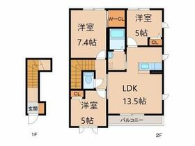 シャーメゾン紀水Ⅲ  ｜ 和歌山県和歌山市津秦（賃貸アパート3LDK・2階・73.69㎡） その2