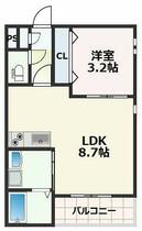 熊本県熊本市中央区坪井５丁目（賃貸アパート1LDK・3階・30.00㎡） その2