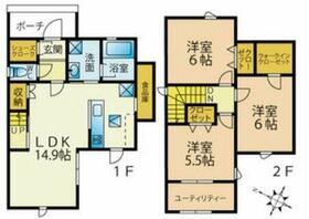 プランドールＬ棟  ｜ 福岡県福岡市博多区東光寺町１丁目（賃貸タウンハウス3LDK・--・83.00㎡） その2