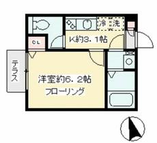 東京都世田谷区北沢２丁目（賃貸アパート1K・1階・22.54㎡） その2