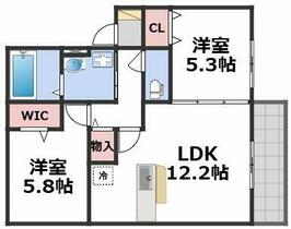 プリマベーラ　Ｂ棟  ｜ 大阪府大阪市生野区巽東４丁目（賃貸アパート2LDK・1階・55.45㎡） その2