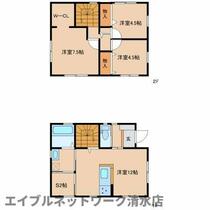 静岡県静岡市清水区木の下町（賃貸一戸建3SLDK・--・77.83㎡） その2