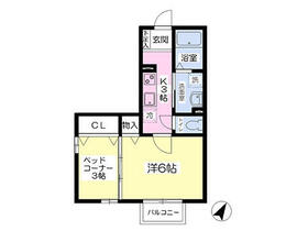 アンソレイエ 207 ｜ 埼玉県所沢市東所沢２丁目（賃貸アパート2K・2階・30.35㎡） その2