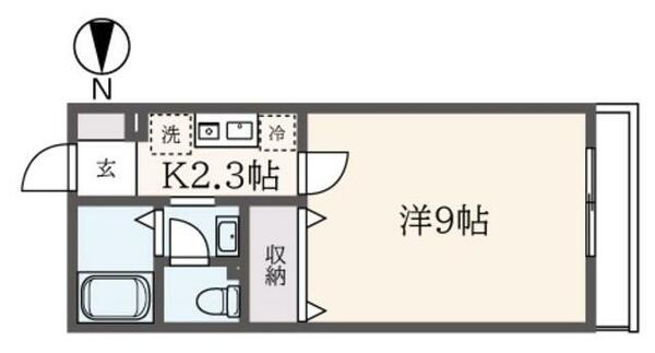 ディアコート翠 203｜東京都世田谷区上祖師谷４丁目(賃貸アパート1K・2階・26.52㎡)の写真 その2