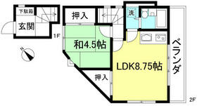 寺沢アパート 0001 ｜ 東京都町田市南大谷１丁目（賃貸アパート1LDK・1階・30.98㎡） その2