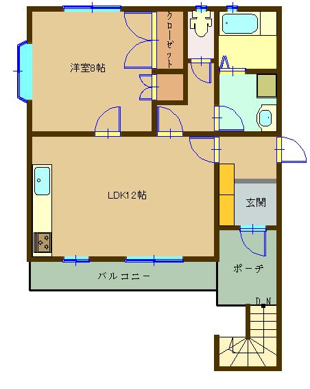 新潟県新潟市中央区東入船町(賃貸マンション1LDK・3階・46.37㎡)の写真 その2