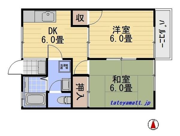 コーポひろ｜千葉県館山市山本(賃貸アパート2DK・1階・39.66㎡)の写真 その2